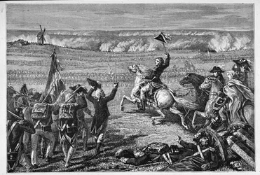 La bataille de Valmy, 20 septembre 1792, gravée par Charles Maurand